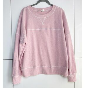 Yelete Pink Sweatshirt Crew Neck Heathered Size Large Soft Comfortable